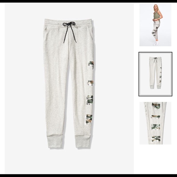 PINK Bling Campus SS tee/Joggers Large - Picture 4 of 6